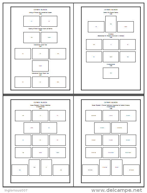 CAYMAN ISLANDS STAMP ALBUM PAGES 1900-2011 (146 pages)