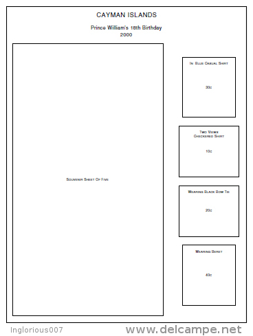 CAYMAN ISLANDS STAMP ALBUM PAGES 1900-2011 (146 pages)
