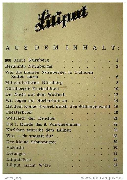 3 X Liliput - Die Fröhliche Jugend-Zeitschrift - Von 1950 / 1952 , Berichte Erzählungen Wissen - Kinder- & Jugendzeitschriften