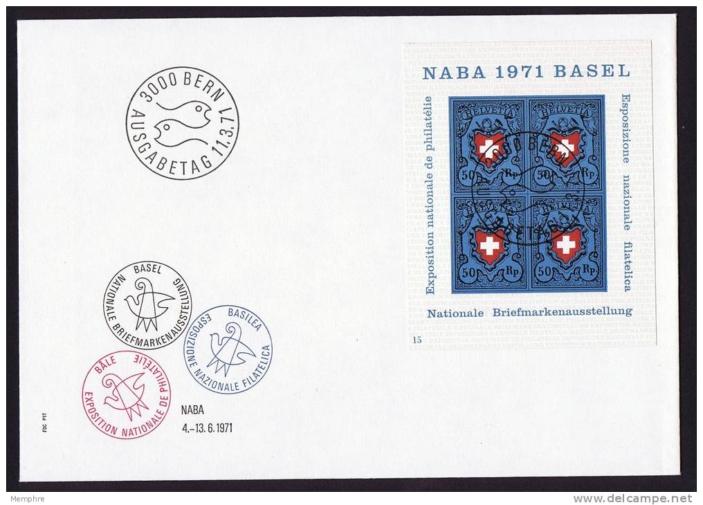 1971  Bloc NABA Sur FDC Non Adressé - FDC