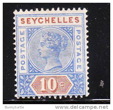 Seychelles 1890-1900 Queen Victoria 10c Mint Hinged - Seychelles (...-1976)