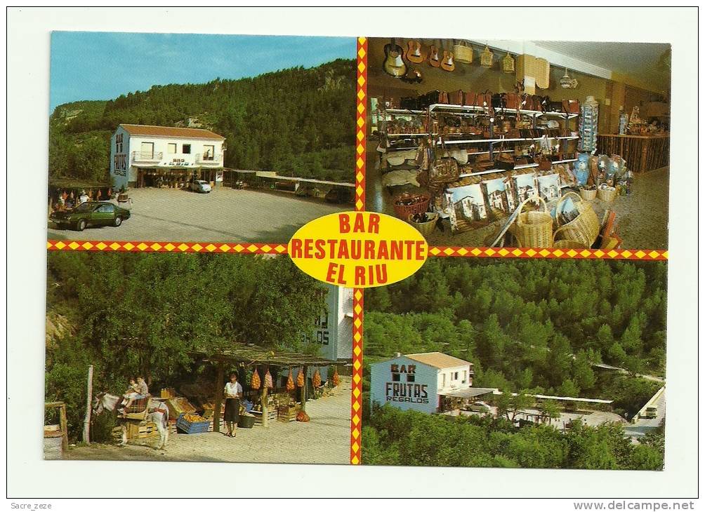CPM ESPAGNE-GUADALEST-sur La Route:bar Restaurant EL RIU-grand Format - Autres & Non Classés