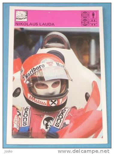 NIKI LAUDA  - Austria , Osterreich ( Yugoslavia - Vintage Card Svijet Sporta )  Formula 1 F-1 Car Racing Automobile - Tarjetas