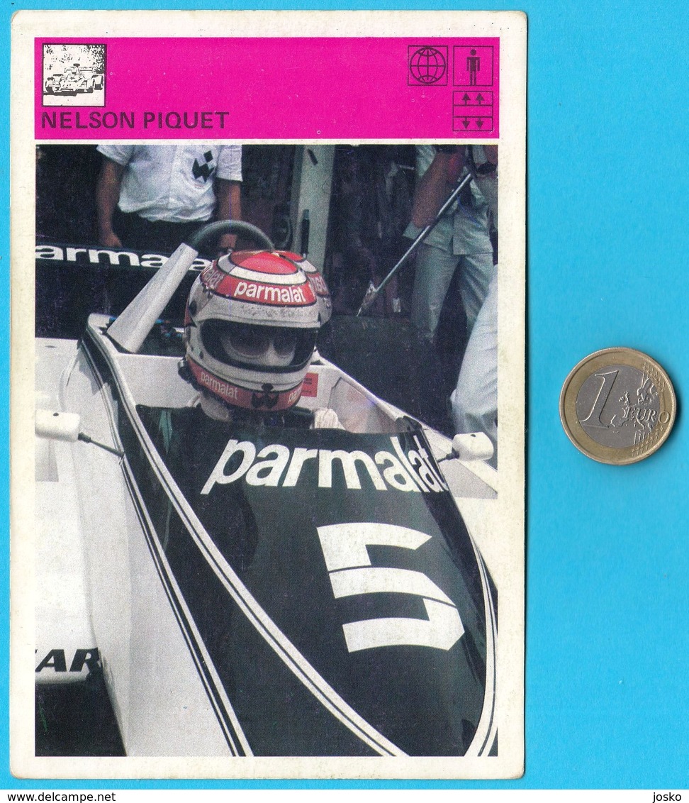 NELSON PIQUET - Brazil F-1 ... Yugoslavia Vintage Card Svijet Sporta * Formula 1 F1 Car Racing Cars Automobile Brasil - Autorennen - F1