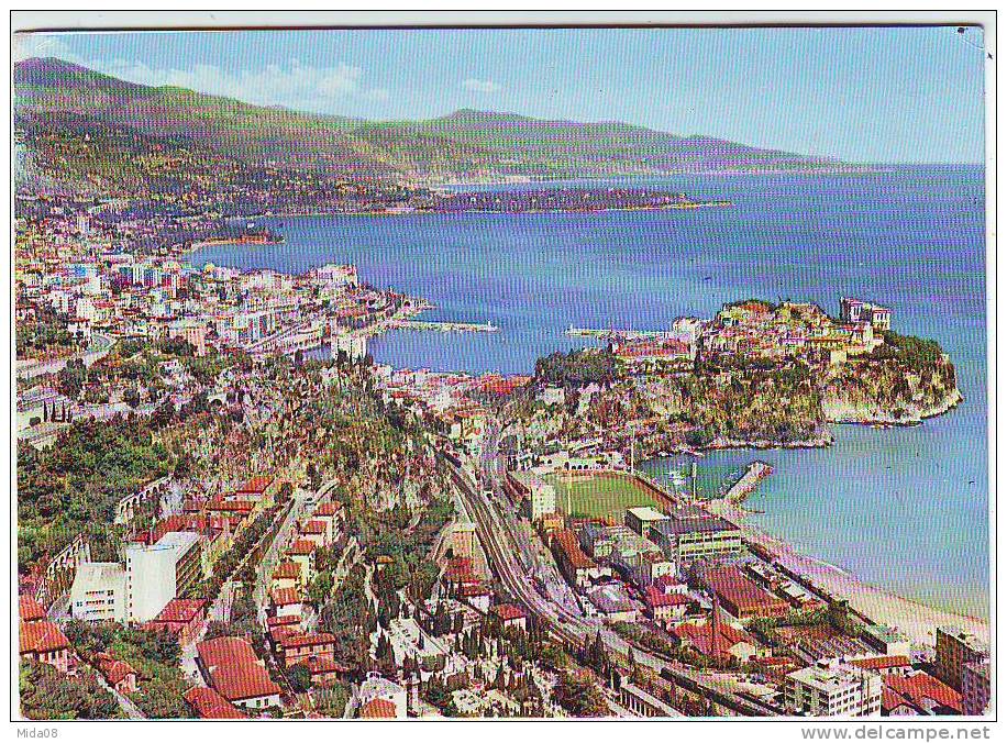 MONACO .VUE GENERALE DE LA PRINCIPAUTE.  STADE DE FOOTBALL .Editions  A.D.I.A. - Multi-vues, Vues Panoramiques