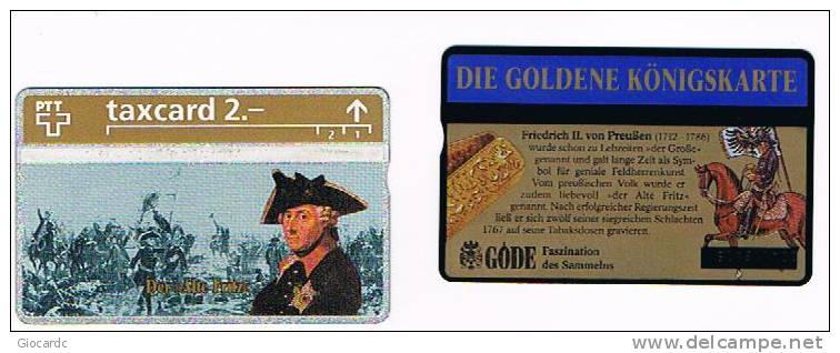 SVIZZERA (SWITZERLAND) - PTT - 1993 GOLDENE KONIGSKARTE: ALTE FRITZ" FRIEDRICH II CODE 304L LOW TIR. - MINT -  RIF. 4094 - Personnages