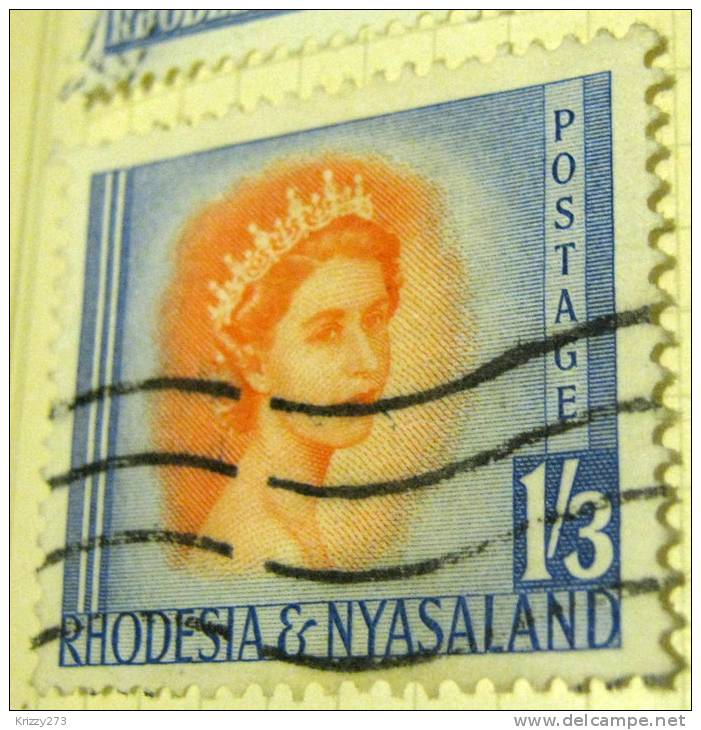 Rhodesia &amp; Nyasaland 1954 Queen Elizabeth II 1s 3d - Used - Rhodésie & Nyasaland (1954-1963)