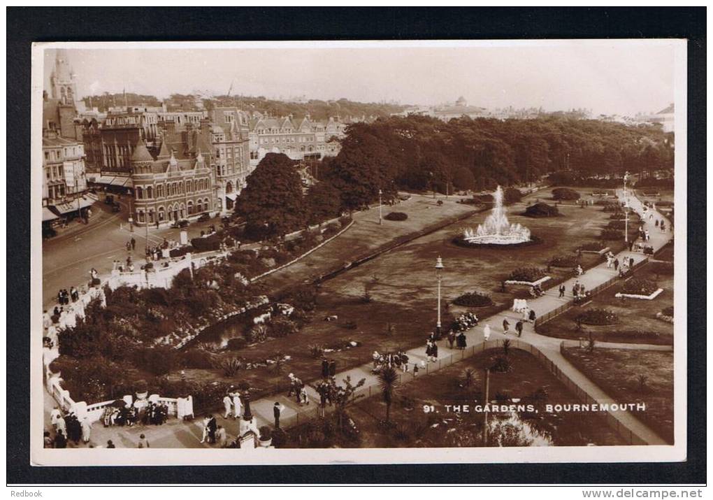 RB 873 - 1932 Real Photo Postcard - The Gardens Bournemouth Hampshire - Now Dorset - Bournemouth (avant 1972)