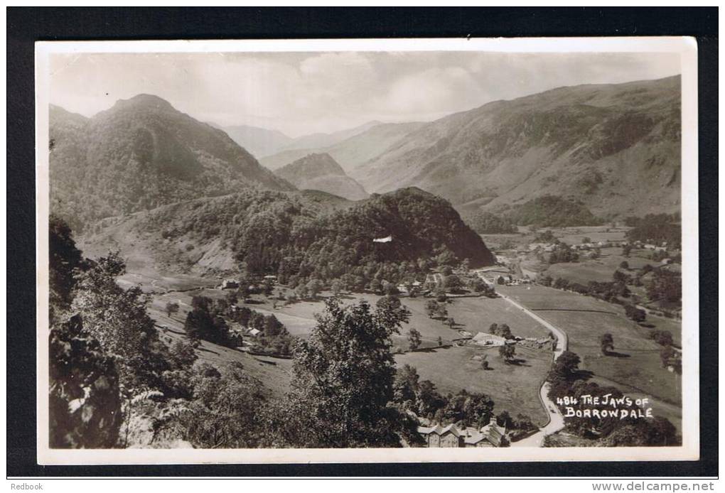 RB 873 - Real Photo Postcard - The Jaws Of Borrowdale Lake District Cumbria - Houses &amp; Farms - Borrowdale