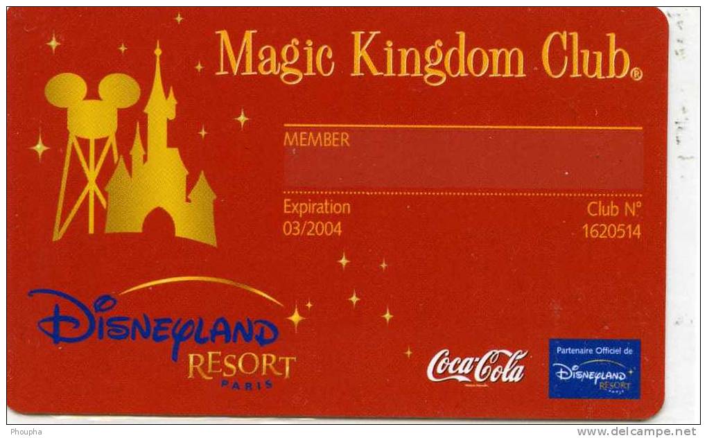 Pass DISNEY Magic Kingdom Club COCA COLA - Toegangsticket Disney