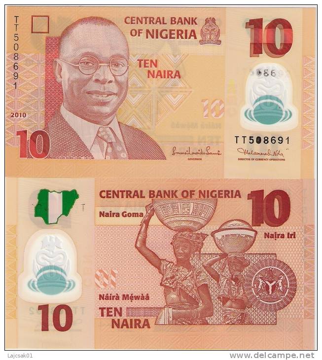 Nigeria 10 Naira 2010. UNC Polymer - Nigeria