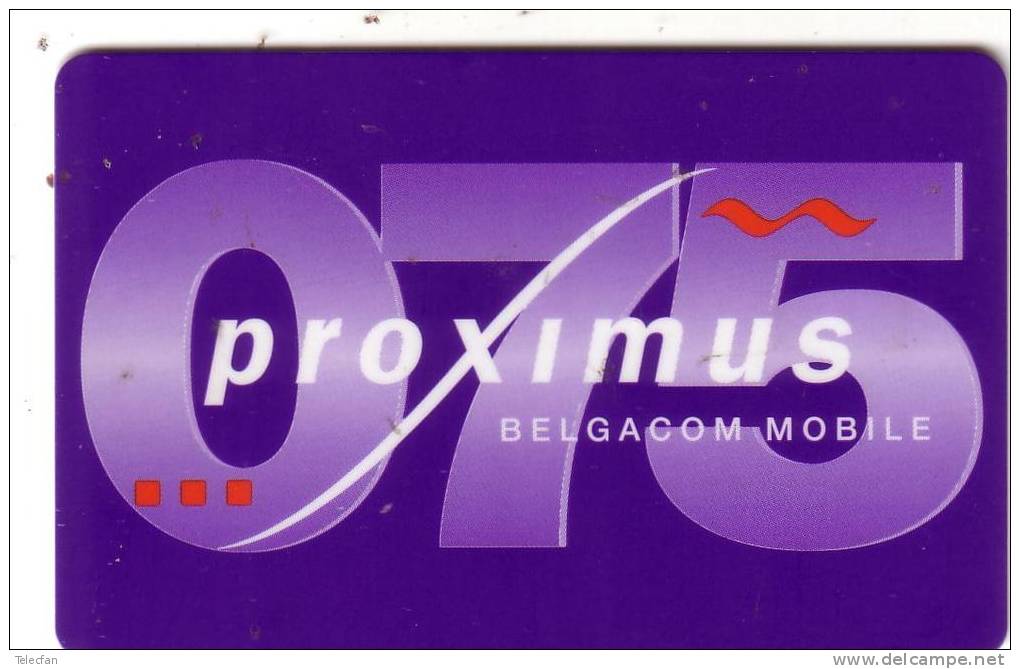 BELGIQUE BELGIUM CARTE MERE GSM PROXIMUS 075 MINT NEUVE - Mobicartes (GSM/SIM)