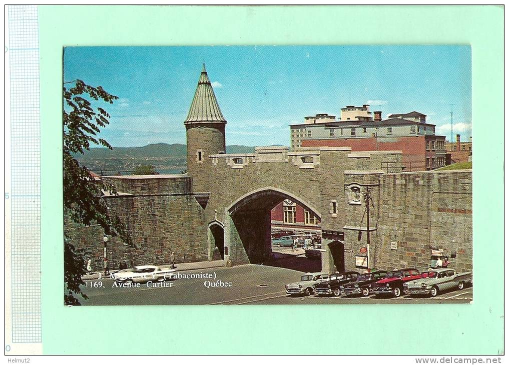 MEA137 CANADA Québec - Porte S. JEAN - ST. JOHN GATE - Publicité Sur Vue J. MORENCY  (Tabaconiste) (voir Détails 2scan) - Québec – Les Portes