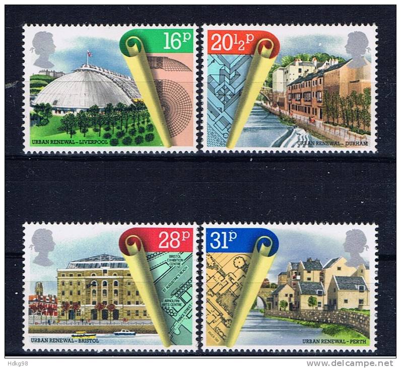 GB+ Großbritannien 1984 Mi 984-87 Mnh Stadtplanung - Ungebraucht