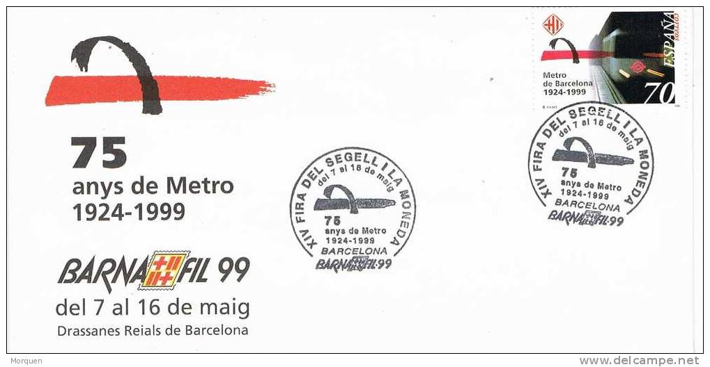 Lupa 1170 . Carta Sobre Exposicion Barcelona 1999. TMB Metro. Barnafil 99 - Cartas & Documentos