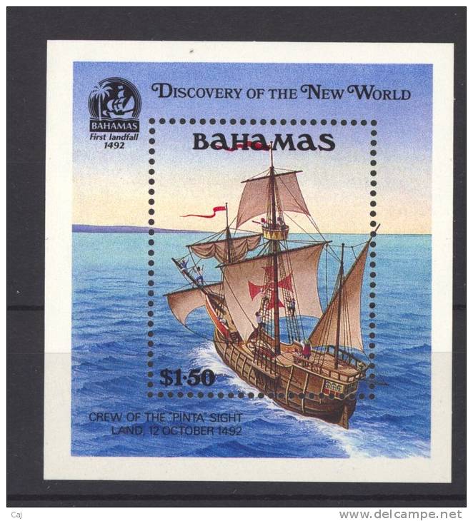 Bahamas  -  Blocs  :  Yv  62  **   Bateau  -  Boat - Bahamas (1973-...)