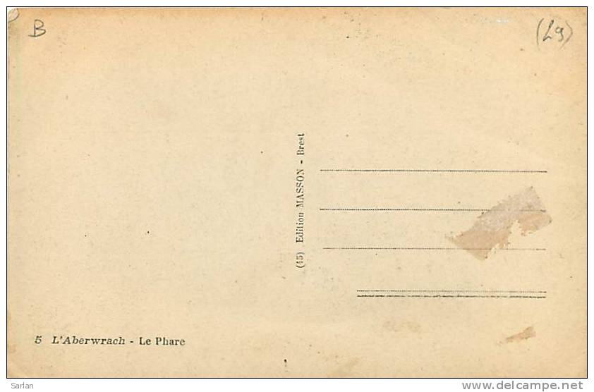 29 , L'ABERWRACH , Le Phare, * 191 23 - Autres & Non Classés