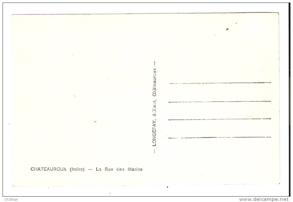 CPA -36 - Indre - Châteauroux - La Rue Des Marins - Animation - Chateauroux