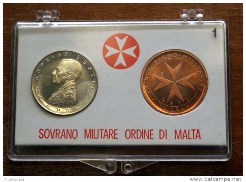 SMOM 1992 - SILVER AND BRONZE COINS 1992 - Malta, Sovr. Mil. Ordine Di