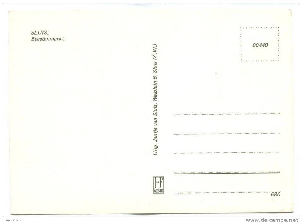 Netherlands, SLUIS, Beestenmarkt, 1980s Unused Postcard [10346] - Sluis