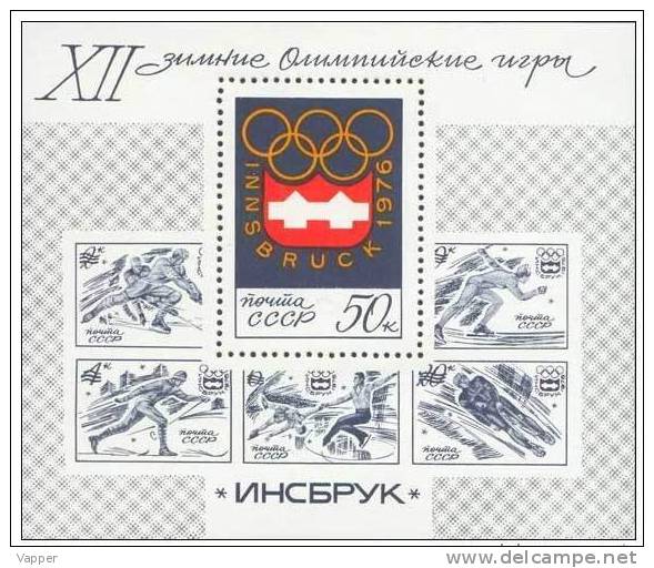 Olympic 1976 USSR MNH 1 Sheet Mi BL109  12th Winter Olympic Games. Innsbruck. - Winter 1976: Innsbruck