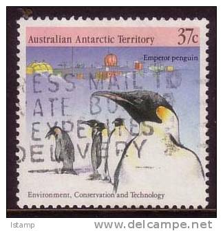 1988 - Australian Antarctic Territory Environment, Conservation & Technology 37c ADELIE PENGUIN Stamp FU - Used Stamps
