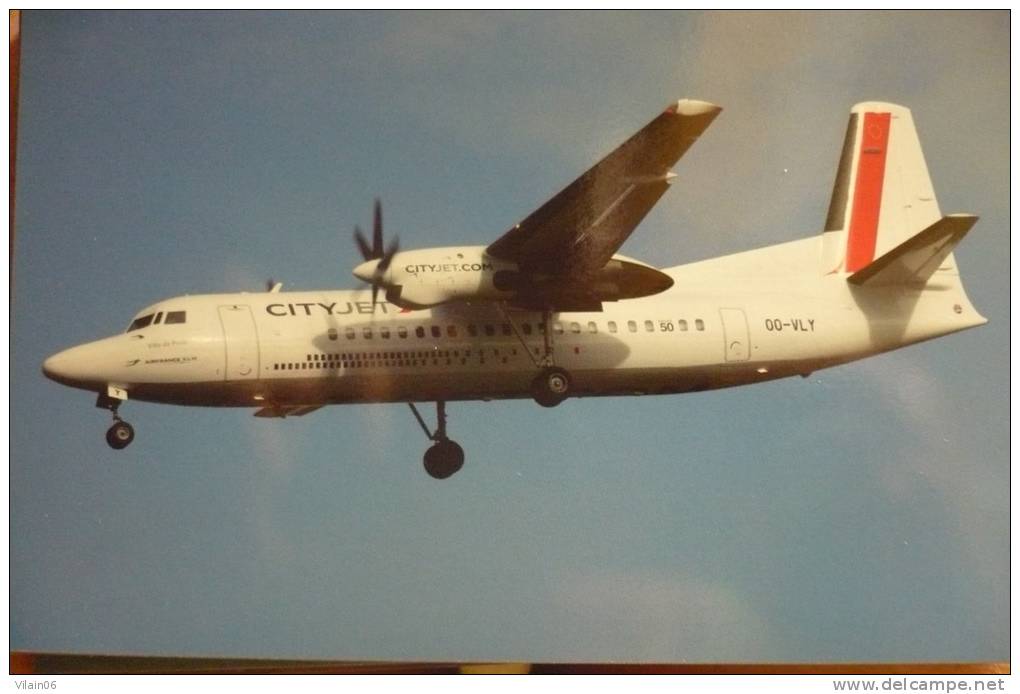 CITY JET / AIR FRANCE   FOKKER 50  OO VLY - 1946-....: Moderne