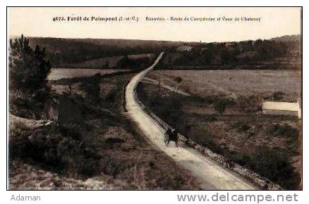 Paimpont      Forêt De Paimpont. Beauvais. Route De Campénéac Et Vaux De Chatenay . - Paimpont