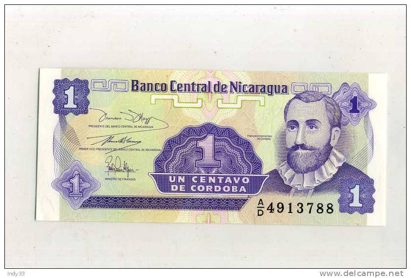 - NICARAGUA . 1 C. DE CORDOBA - Nicaragua