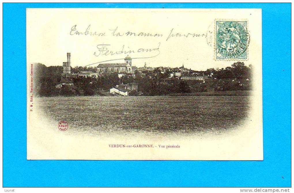 82 VERDUN Sur GARONNE : Vue Générale - Verdun Sur Garonne