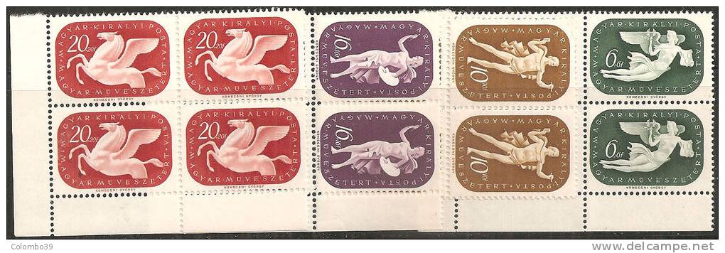 Ungheria 1940 MNH - Yv. 562/65   Bloc 4x - Nuovi