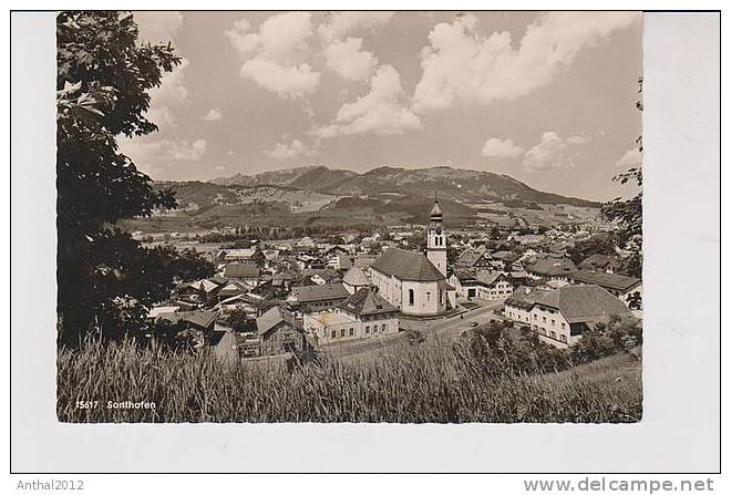 AK Wohngebiet Kirche Sonthofen Allgäu Sw Heimhuber Karte 15617 Sw 60er - Sonthofen