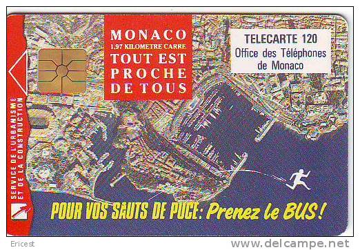 MONACO MF 27 PRENEZ LE BUS 120U GEM 2EME LOGO MORENO N° B2C0Q005 ETAT COURANT - Monace