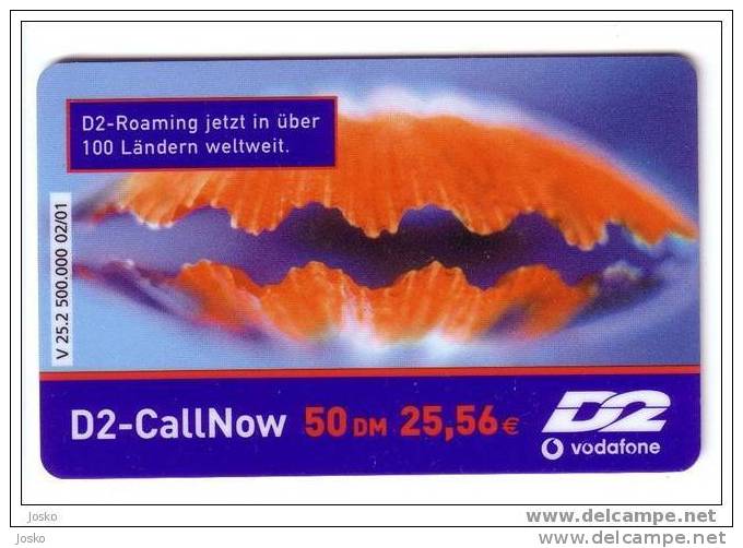 Seashells – Coquille - Seashell - Coquillage - Sea Shell - Coquilles - Seemuschel - Germany VODAFONE Card (value 50 DM ) - Vorläufer