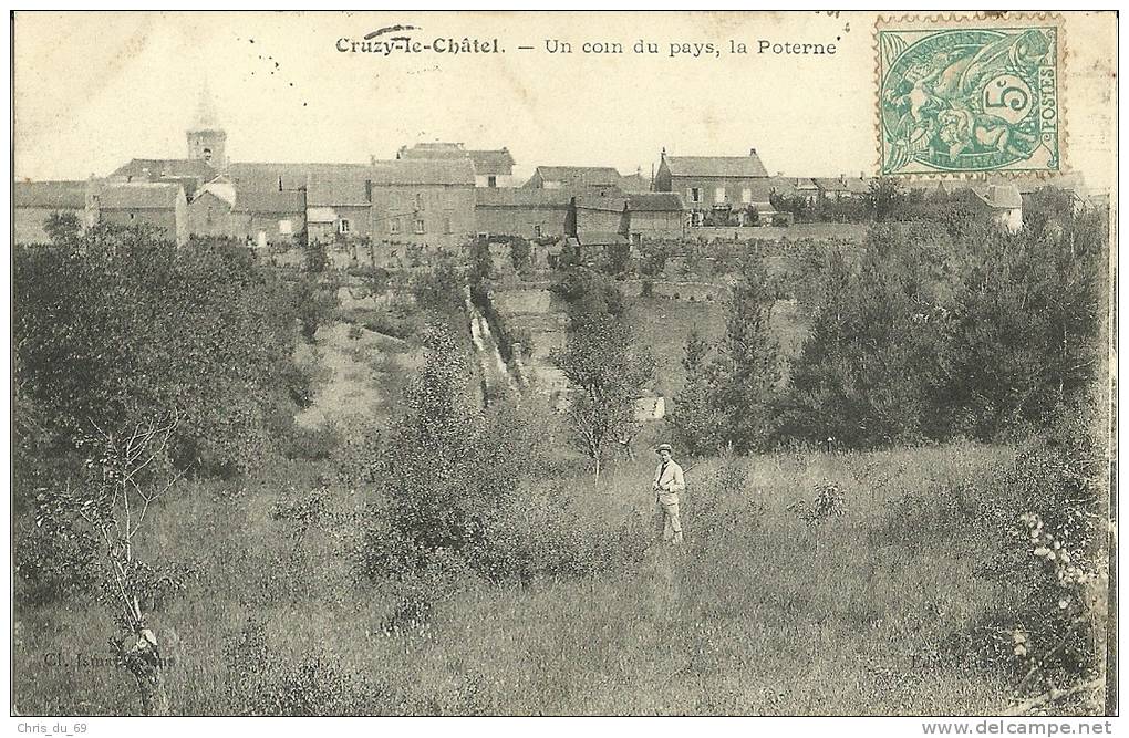 Cruzy Le Chatel Un Coin Du Pays La Poterne  Scan Recto Verso - Cruzy Le Chatel