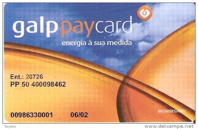 TARJETA DE GALP PAYCARD (GASOLINERA-PETROLEO) - Olie