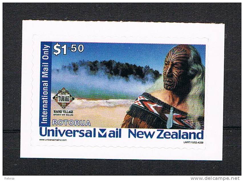 NEW ZEALAND  FOLKLORE  MAORI VILLAGE   2002 ** ZELFKEVENDE  ZEGEL UIT CARNET - Andere & Zonder Classificatie