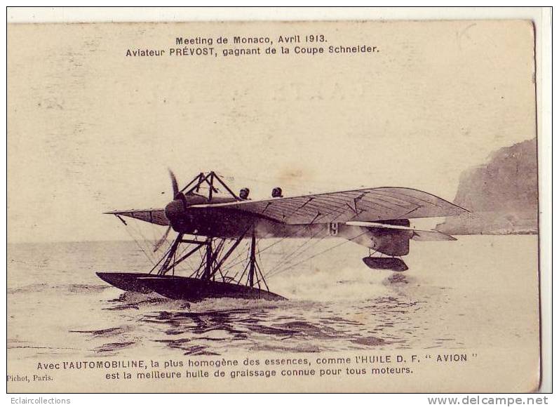 Monaco     Meeting Avril 1913 L'aviateur Prévost - Collezioni & Lotti