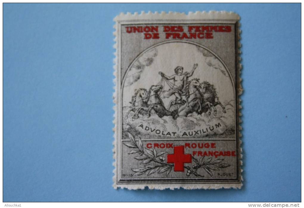 Union Des Familles De Fran VIGNETTE * CROIX ROUGE FRANCAISE  RED CROSS,Cruz Roja,Rotes Kreuz,Croce Rossa,VIÑETA Guerre - Croix Rouge