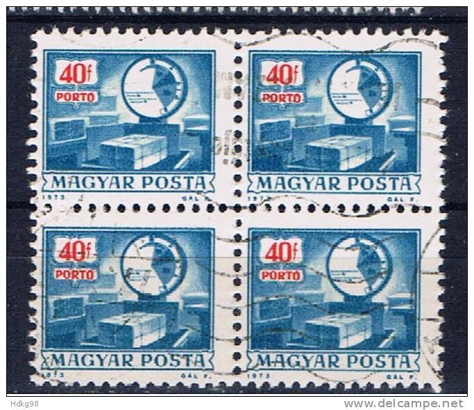 H+ Ungarn 1973 Mi 243 Portomarke (Viererblock) - Used Stamps