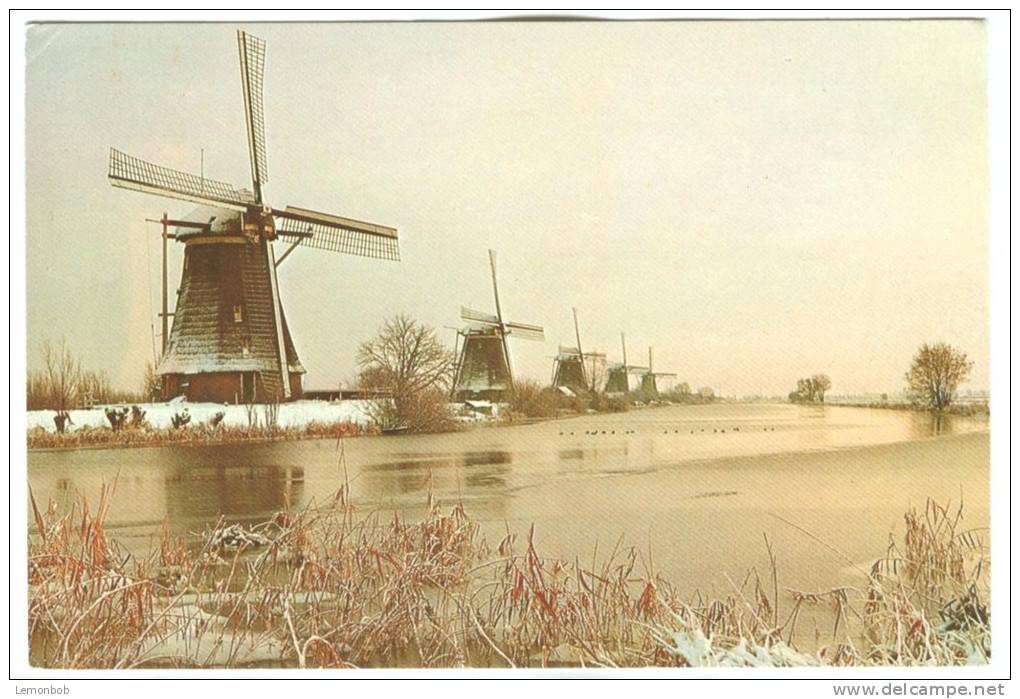 Holland, Netherlands, Drainage-mills Of The Kinderdijk-complex, 1977 Used Postcard [10376] - Kinderdijk