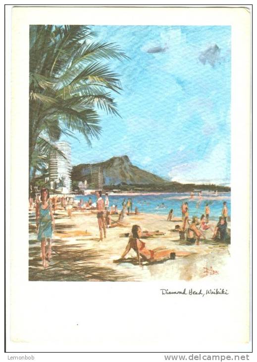 Diamond Head, Waikiki, Hawaii, 1967 Unused Postcard [10390] - Honolulu