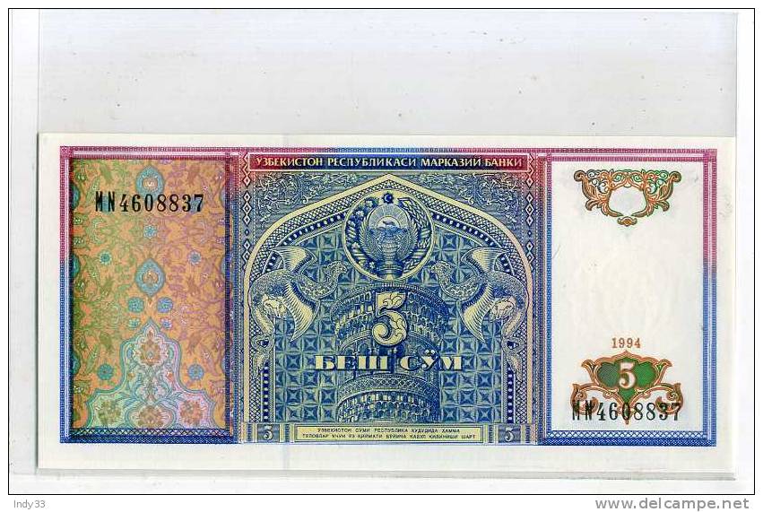 - OUZBEKISTAN . 5 S. 1994 - Uzbekistan