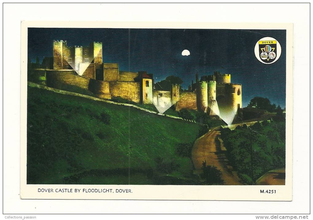 Cp, Angleterre, Dover, Dover Castle By Floodlight, Voyagée 1989 - Dover