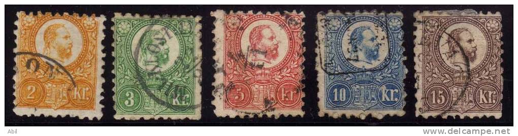 Hongrie 1871 N°Y.T. :  7 à 12 Obl. - Used Stamps