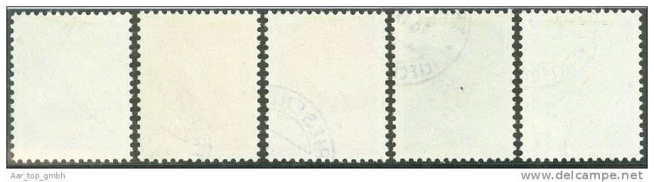 Liechtenstein Flug 1934 Satz Glatte Gummierung Zu#F9y-F13y Mi#143x-147x Gestempelt - Air Post