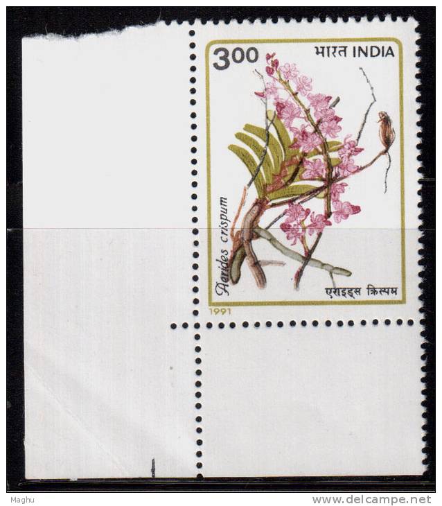 India MNH 1991, 3.00r  Orchids Of India, Orchid, - Ongebruikt