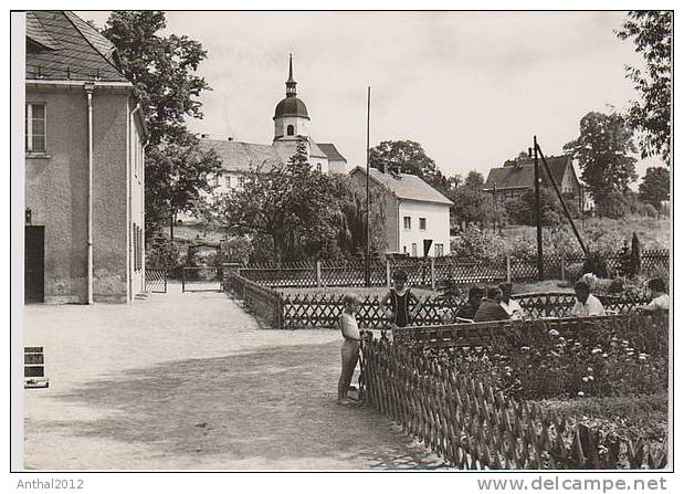 AK Kinder Am Gartenzaun Wohnhaus Johnsdorf Erzgebirge Handwerker-Heim Sw 28.5.70 - Jonsdorf