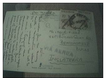 Postcard Used Stamped Franked Argentina Congress 1968 Franked 2 Stamps - Argentina