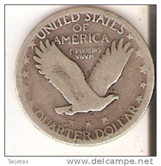 MONEDA  DE PLATA DE ESTADOS UNIDOS DE 1 QUARTER DEL AÑO 1929  (COIN) SILVER-ARGENT - 1916-1930: Standing Liberty (Libertà In Piedi)